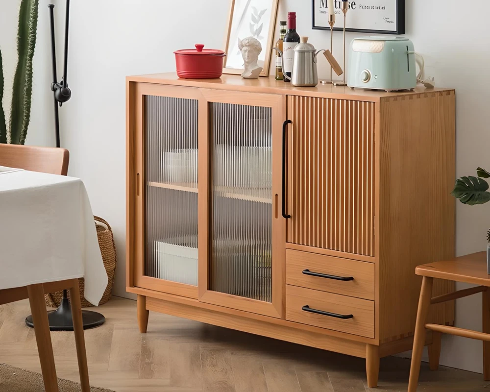 sideboard buffet with glass doors