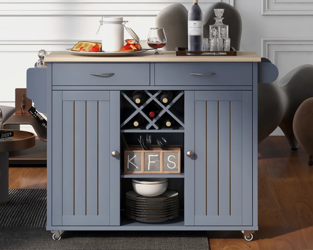 rustic kitchen island on wheels